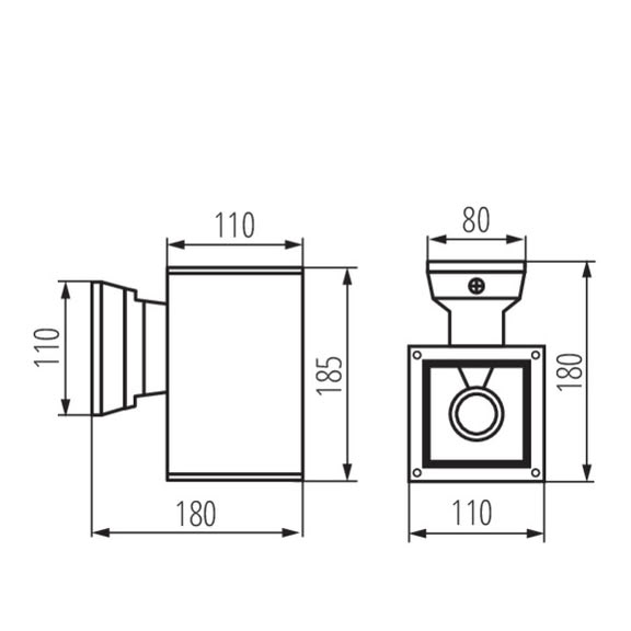 Svietidlo nástenné LART EL-160-GR 29832 max.60W E27 230V IP54 antracit