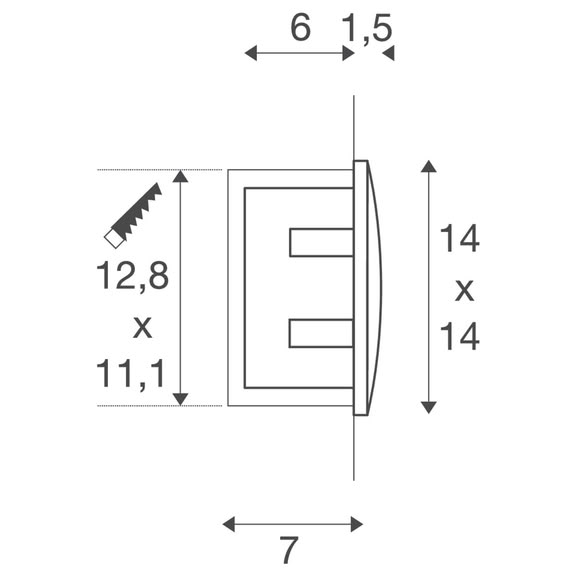 Svietidlo LED schodiskové DOWNUNDER OUT 233615 3,3W 85lm 3000K 230V IP55 antracit