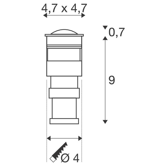 Svietidlo LED zemné POWER TRAIL-LITE 228342 1W 3000K 60° IP67