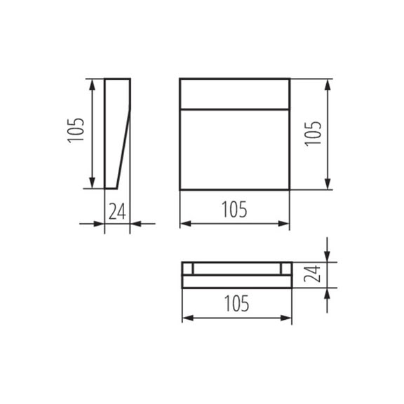 Svietidlo LED nástenné DULI 33750 4W 100lm 4000K 230V IP54 antracit