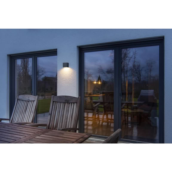 Svietidlo LED nástenné SITRA S WL SINGLE 1005148 6,2W 580lm 4000K IP44 antracit