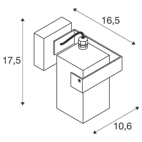 Svietidlo nástenné THEO BRACKET CW QPAR51 1004653 7W GU10 230V IP65 antracit