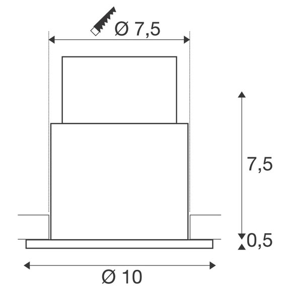 Svietidlo bodové VARU QPAR51 DL 1001931 5W LED GU10 230V IP65 čierna/biela