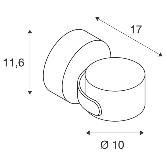 Svietidlo nástenné SITRA 360 WL 231515 9W GX53 90° 230V IP44 antracit