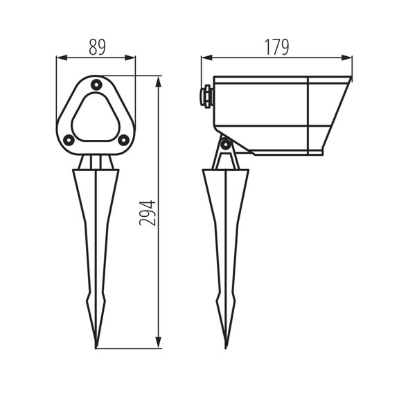 Svietidlo zapichovacie VORA SP 20 GR 36565 max. 7W GU10 230V IP44 grafit