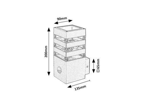 Svietidlo nástenné so senz. Ankara 77025 max.12W E27 230V IP44 antracit