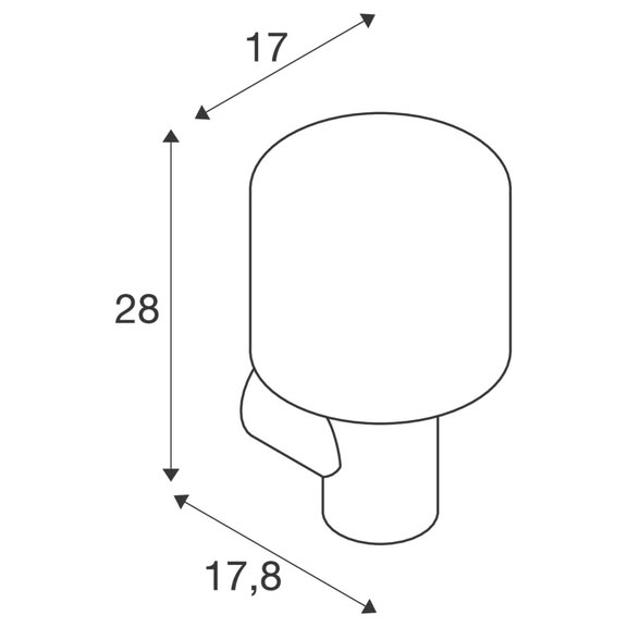 Svietidlo LED nástenné OVALISK WL 1004678 9,2W 630lm 3000/4000K 230V IP65 antracit
