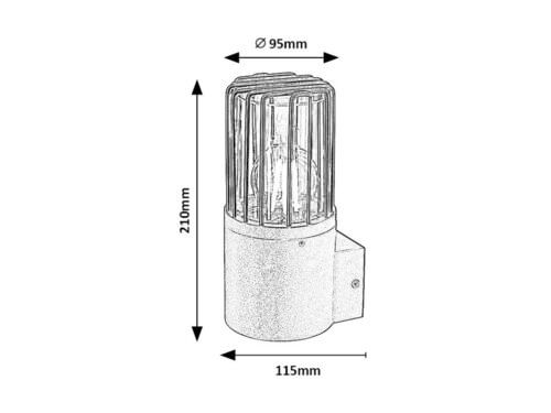 Svietidlo nástenné Haren 77083 max.60W E27 230V IP54 čierna