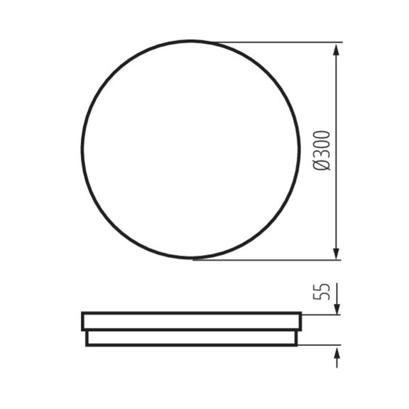 Svietidlo LED prisadené BENO ECO CCT O B 38385 30W 2400lm 3000/4000K/6500K 230V IP65 čierna