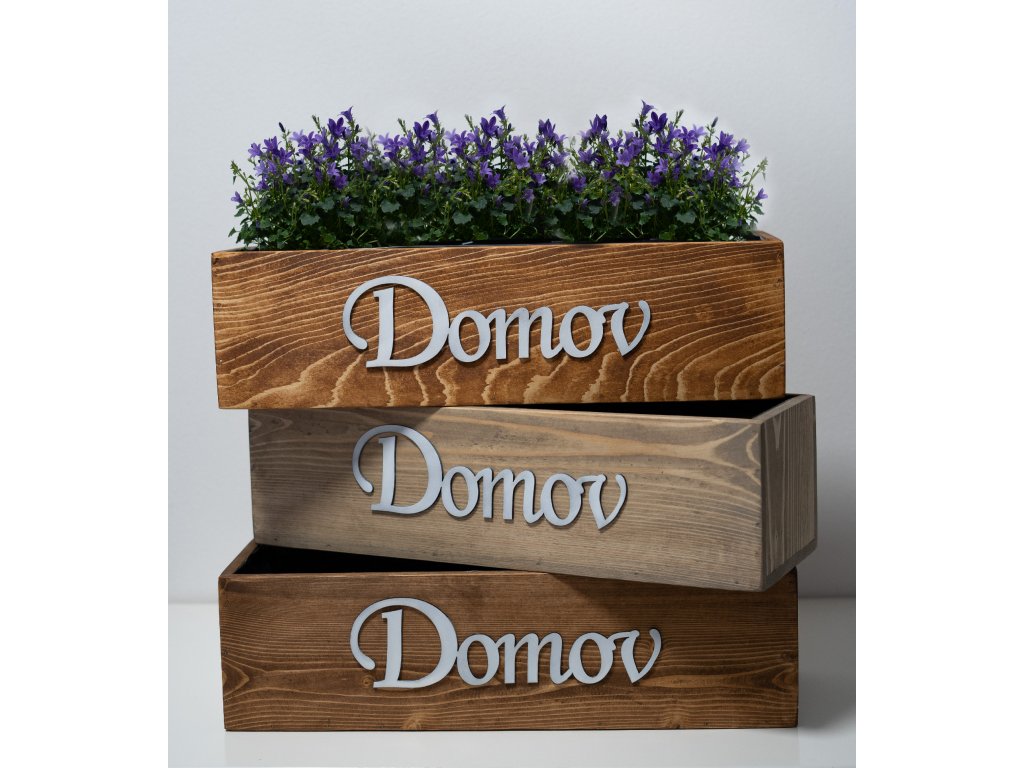 Drevený kvetináč na bylinky 