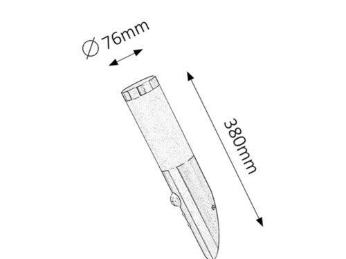 Svietidlo nástenné Inox torch 8266 max. 60W E27 230V IP44