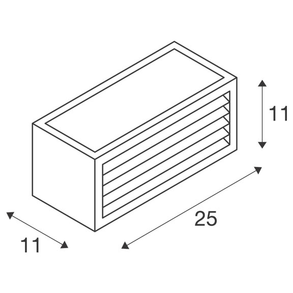 Svietidlo nastenné BOX-L 232495 max.18W E27 230V IP44 antracit