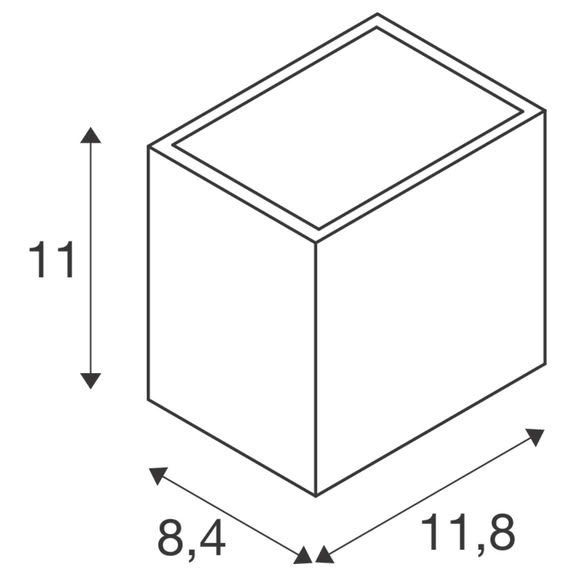 Svietidlo LED nástenné SITRA S WL SINGLE 1005148 6,2W 580lm 4000K IP44 antracit