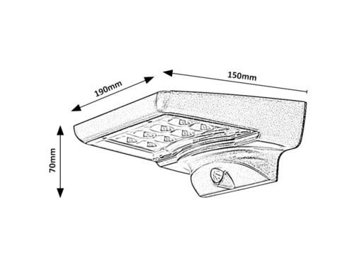 Svietidlo LED solárne so senz. Moselle 77014 4W 300lm 4000K 3,7VDC IP44 čierna