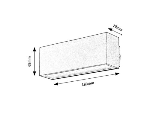 Svietidlo LED nástenné Mataro 77075 10W 720lm 4000K IP54 čierna