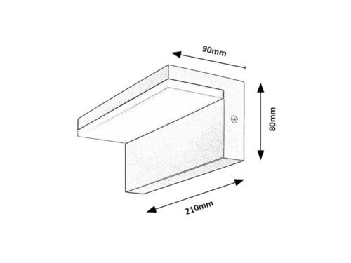 Svietidlo LED nástenné Zaragoza 77092 10W 560lm 4000K 230V IP54 čierna
