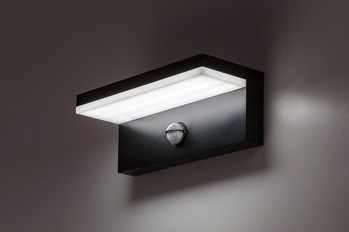 Svietidlo LED nástenné so senz. Zaragoza 77115 9W 1000lm 2700/4000/6500K 230V IP54 čierna