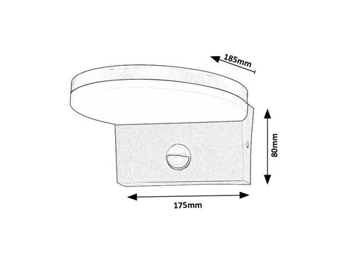 Svietidlo LED nástenné so senz. Batildo 77119 9W 900lm 2700/4000/6500K 230V IP54 čierna