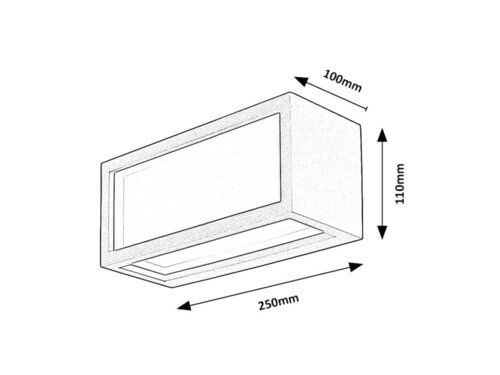 Svietidlo LED nástenné Lublin 77099 10W 480lm 4000K 230V IP54 čierna