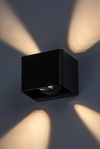 Svietidlo LED nástenné Hallstatt 77168 10W 320lm 3000K 230V IP54 čierna