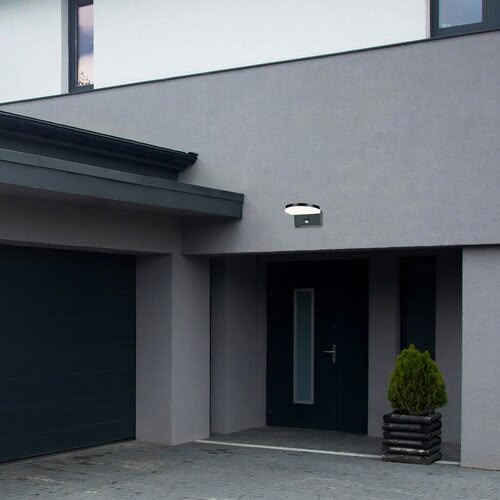 Svietidlo LED nástenné so senz. Batildo 77119 9W 900lm 2700/4000/6500K 230V IP54 čierna