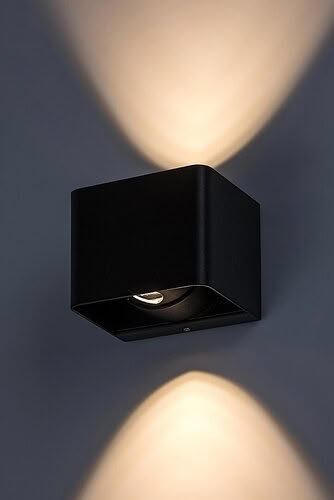 Svietidlo LED nástenné Hallstatt 77168 10W 320lm 3000K 230V IP54 čierna