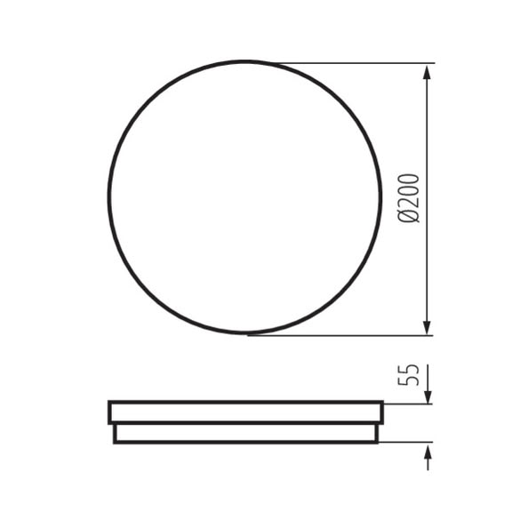 Svietidlo LED prisadené BENO ECO CCT O B 38381 12W 1150lm 3000/4000K/6500K 230V IP65 čierna