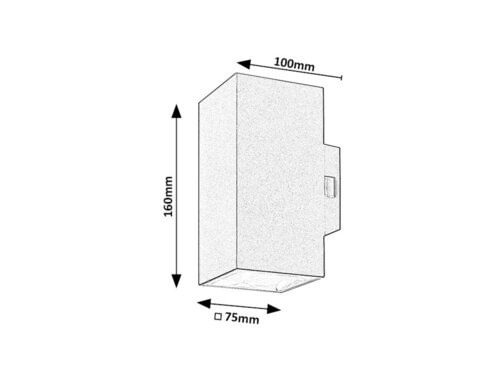 Svietidlo LED nástenné Urfa 77157 18W 1800lm 2700/4000/6500K 230V IP65 čierna